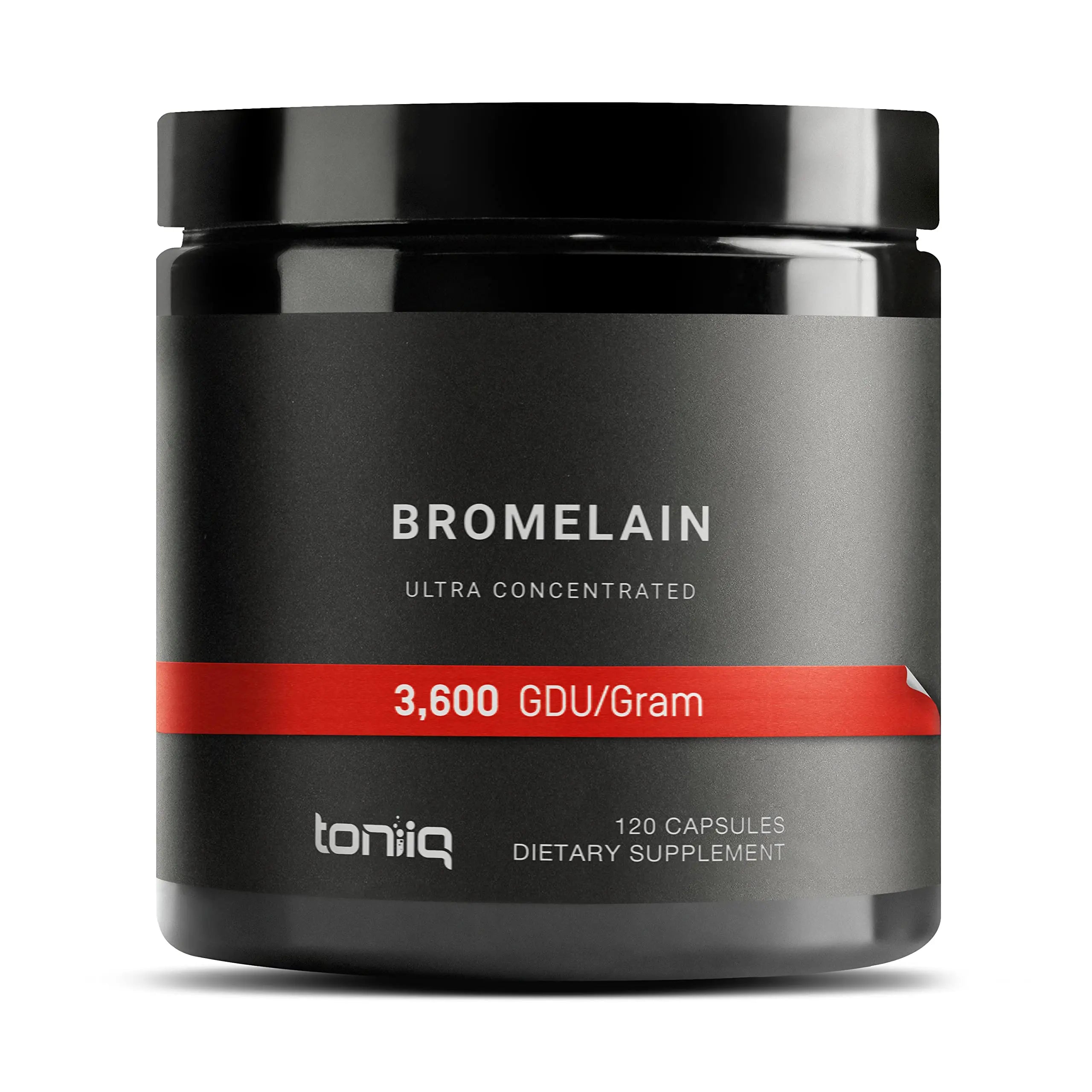 Ultra High Strength Bromelain 500mg - 3600 GDU/Gram - Highly Concentrated and Bioavailable - Third-Party Tested Formula - 120 Vegetarian Capsules - 120 Servings Per Container - Bromelain Supplement Toniiq buy supplements Au