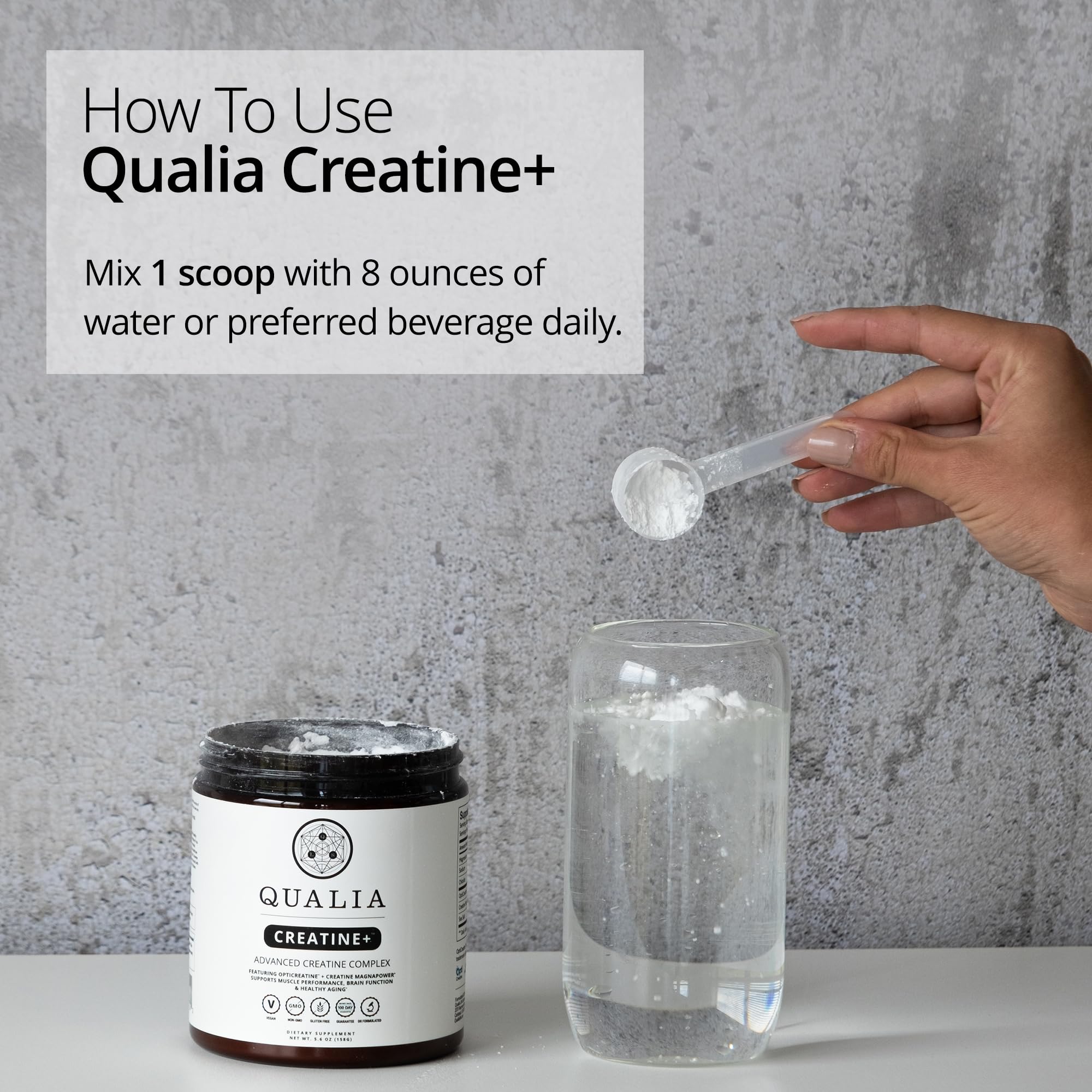 Qualia Creatine | Advanced Creatine Complex | 2 Sources + Magnesium | Optimized Absorption | Muscle Performance, Brain Function, & Healthy Aging (30 Servings) QUALIA LIFE SCIENCESBuy Supplements Australia