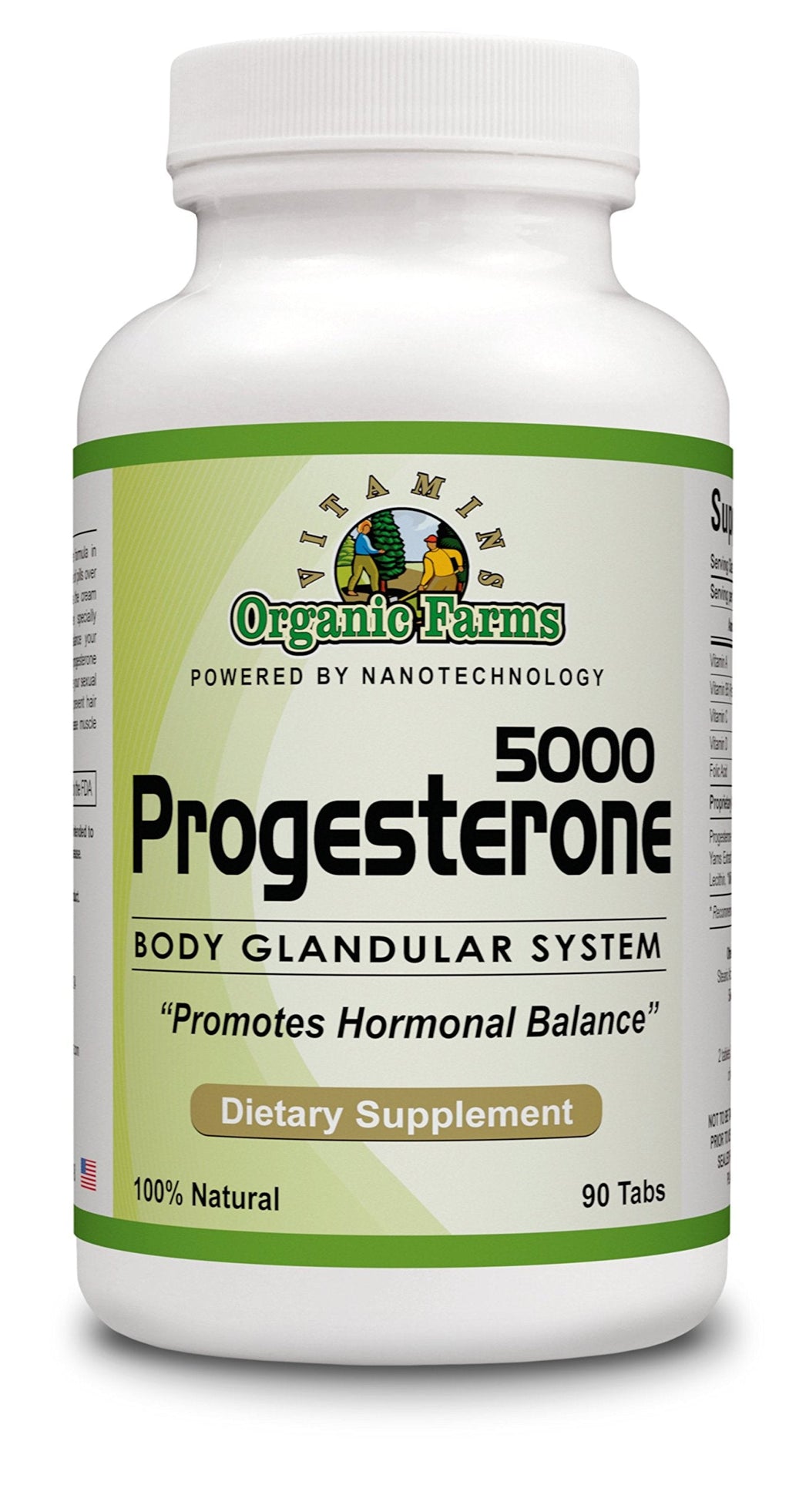Organic Farm Vitamins Progesterone 5000 - Body glandular System Dietary Supplement, 100% Natural Progesterone Pills - Formula to Balance Hormones - progesterone Supplement, 90 Tablets Organic Farms VitaminsBuy Supplements Australia