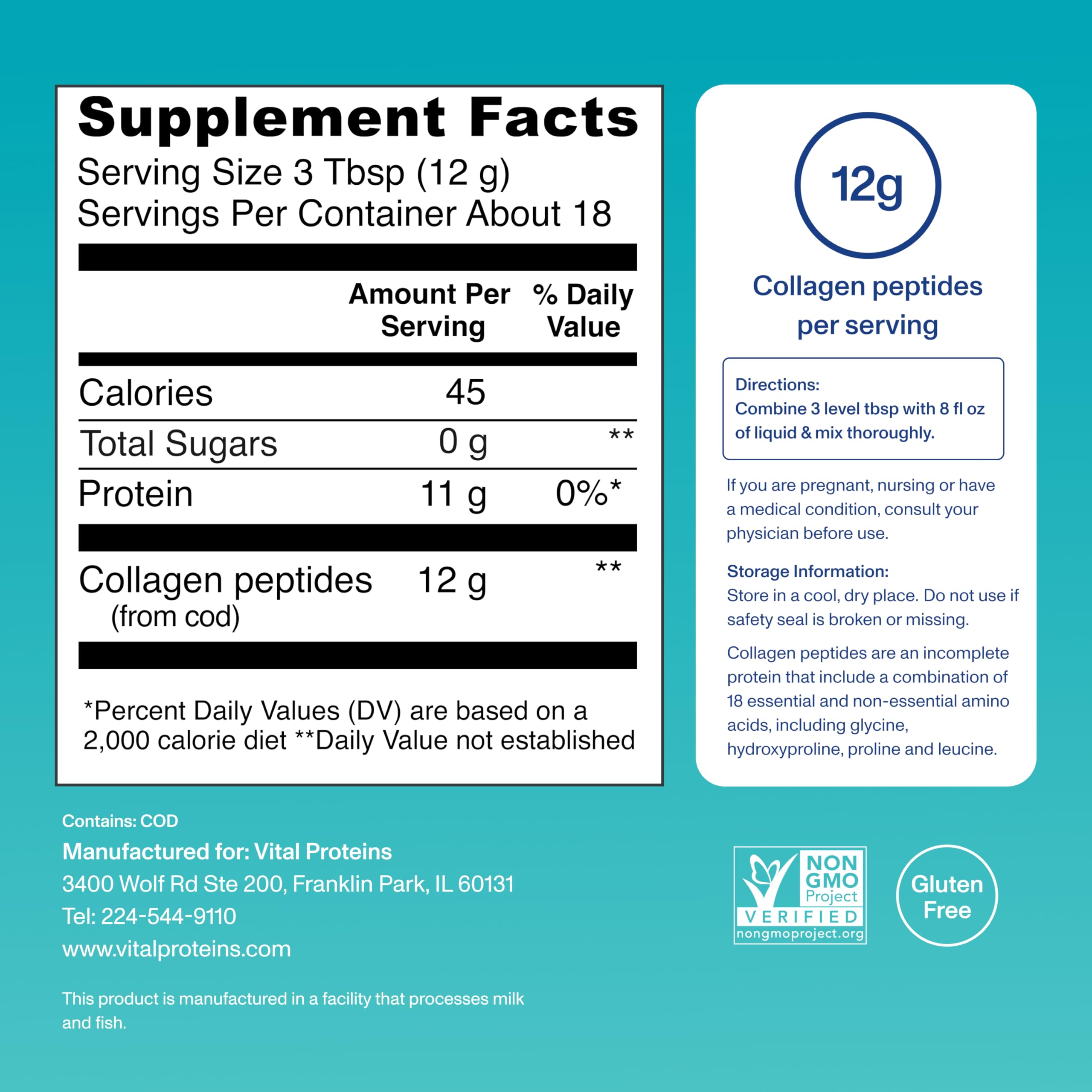 Vital Proteins Marine Collagen Peptides Powder Supplement for Skin Hair Nail Joint - Hydrolyzed Collagen - 12g per Serving - 7.8 oz Canister Vital Proteins buy supplements Au