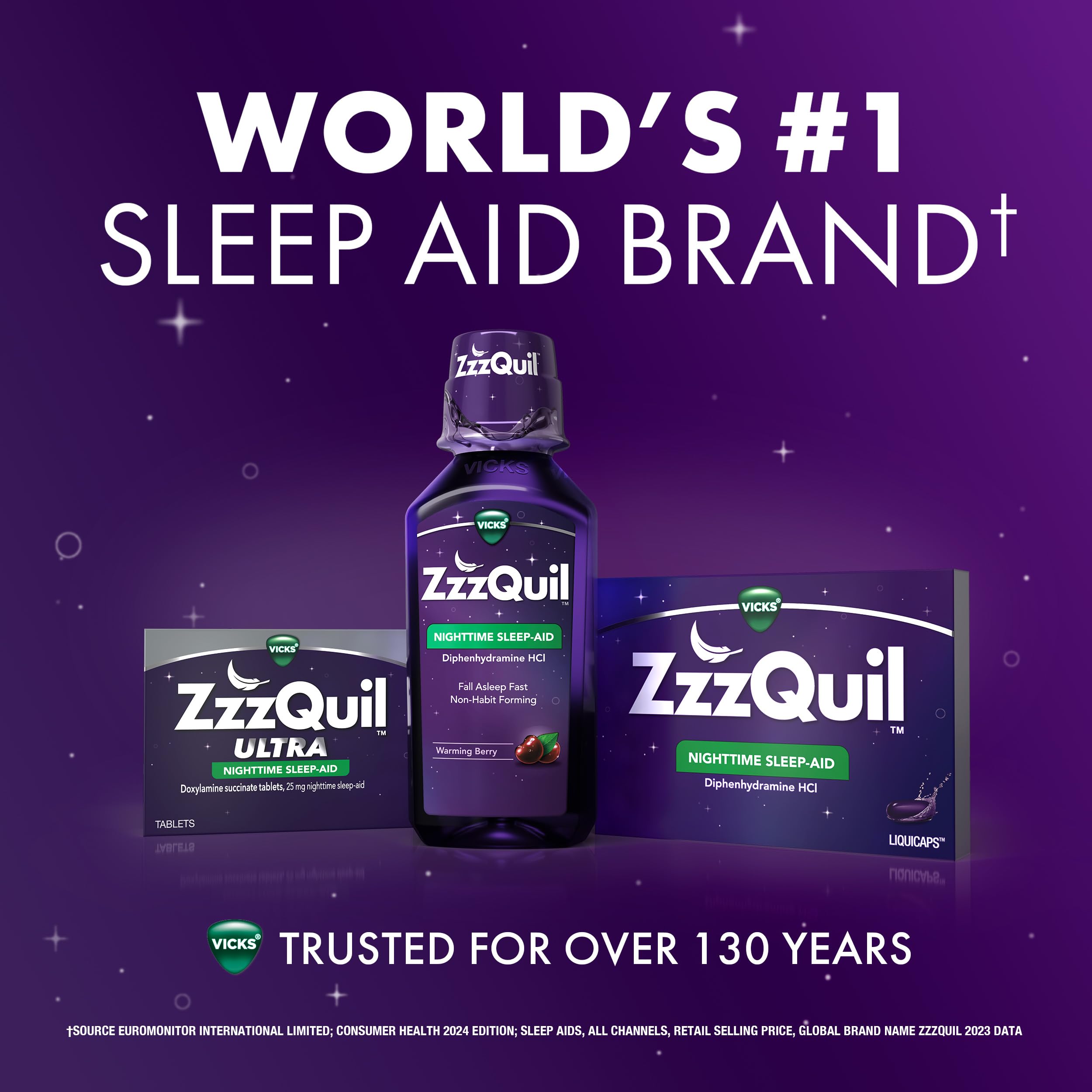 ZzzQuil ULTRA, Sleep Aid, Doxylamine Succinate 25mg, Sleep Aids for Adults, Nighttime Sleep Aid, 48 Tablets ZzzQuil buy supplements Au