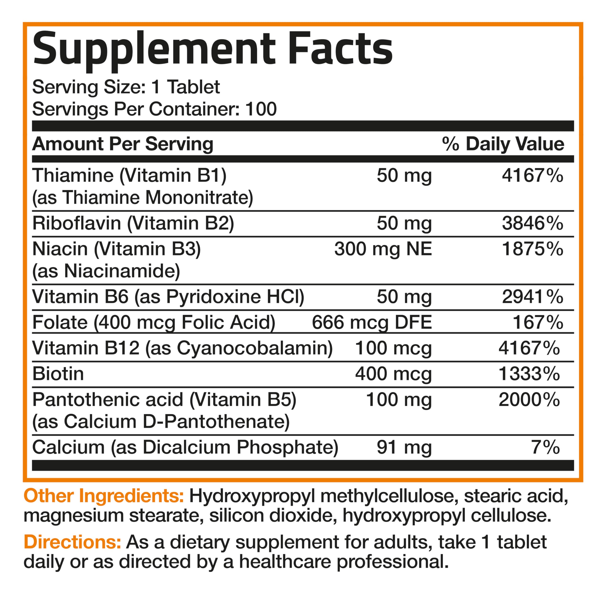 Bronson Super B Vitamin B Complex Sustained Slow Release Vitamin B1, B2, B3, B6, B9 BronsonBuy Supplements Australia