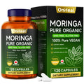 YBFQ Organic Moringa Capsules 1000 mg, 120 Count - Moringa Capsules with Organic Olefeira Powder, Supports Healthy Hair and Skin, Energy and Balance YBFQBuy Supplements Australia