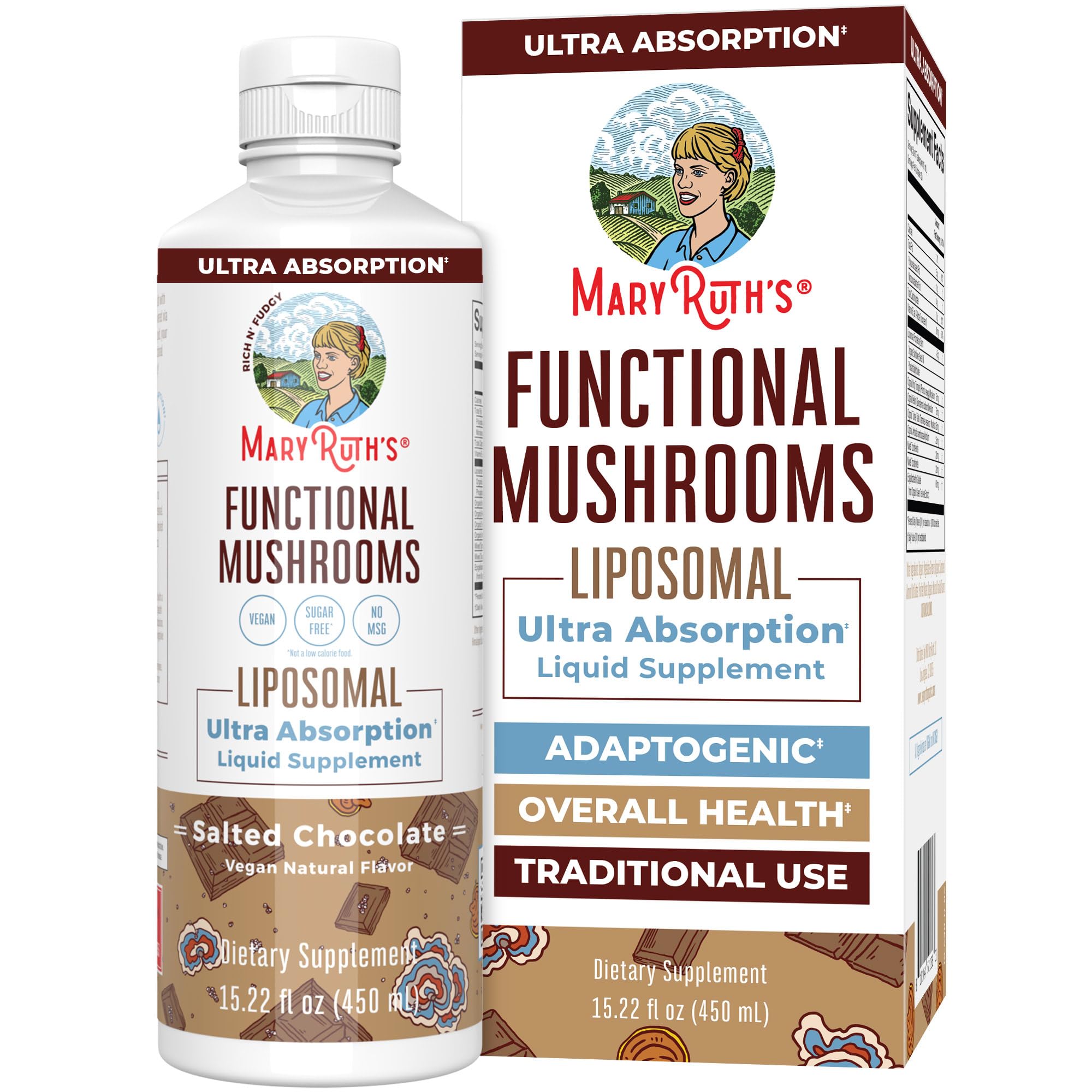 MaryRuth Organics Mushroom, Mushroom Supplement, Mushroom Liquid Vitamin, Reishi Mushroom Supplement for Immune Support, Turkey Tail Vitamin for Stress Relief, Vegan, Non-GMO, Gluten Free, 15.22 Fl Oz MARYRUTH'SBuy Supplements Australia