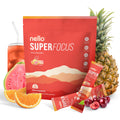 Nello Superfocus Focus Drink Mix – Fruit Punch Flavor – Alpha GPC, Lion’s Mane, Rhodiola & N-Acetyl L-Tyrosine – Sugar-Free, On-the-Go Packets – 20 Servings NelloBuy Supplements Australia