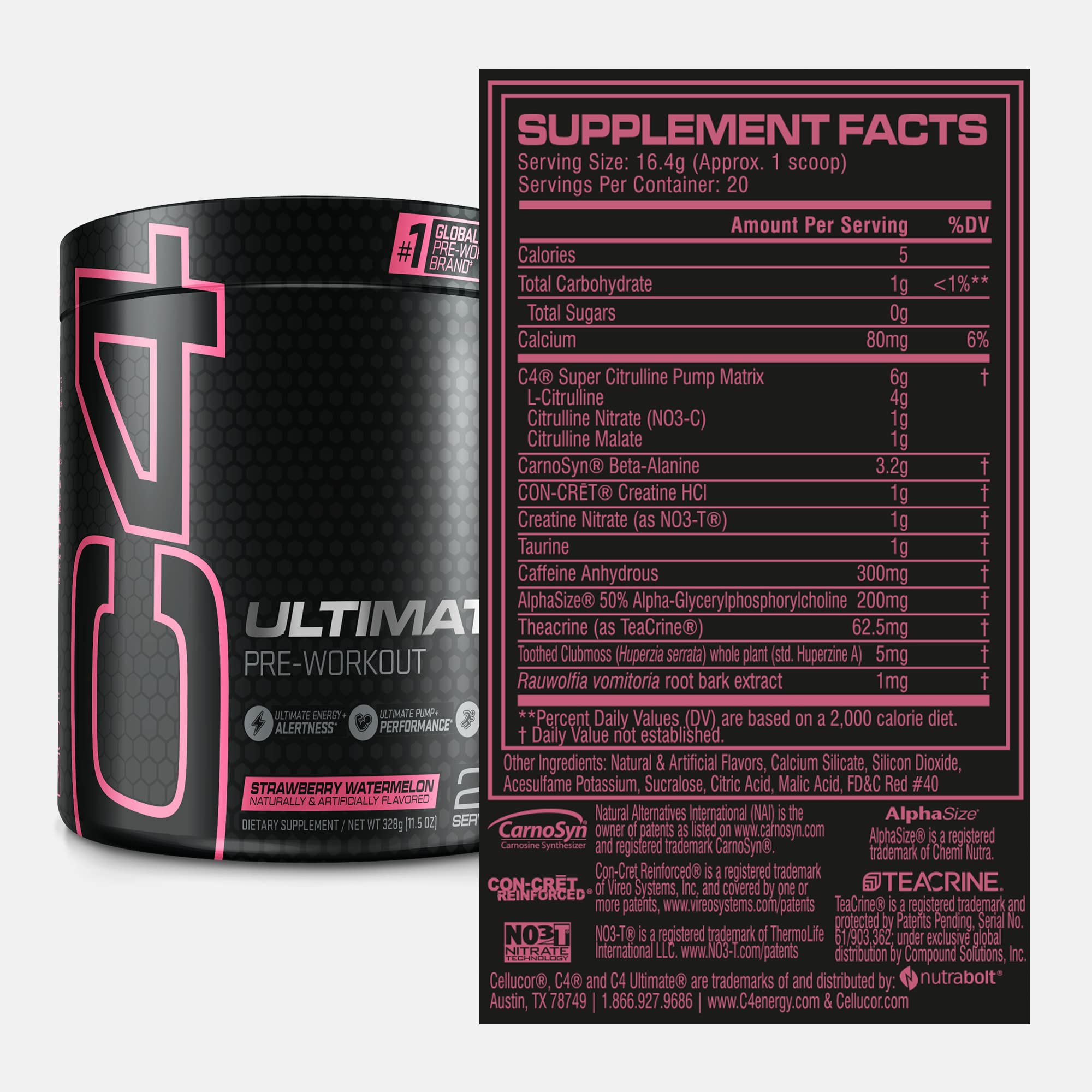 Cellucor C4 Ultimate Pre Workout Powder Strawberry Watermelon - Sugar Free CellucorBuy Supplements Australia