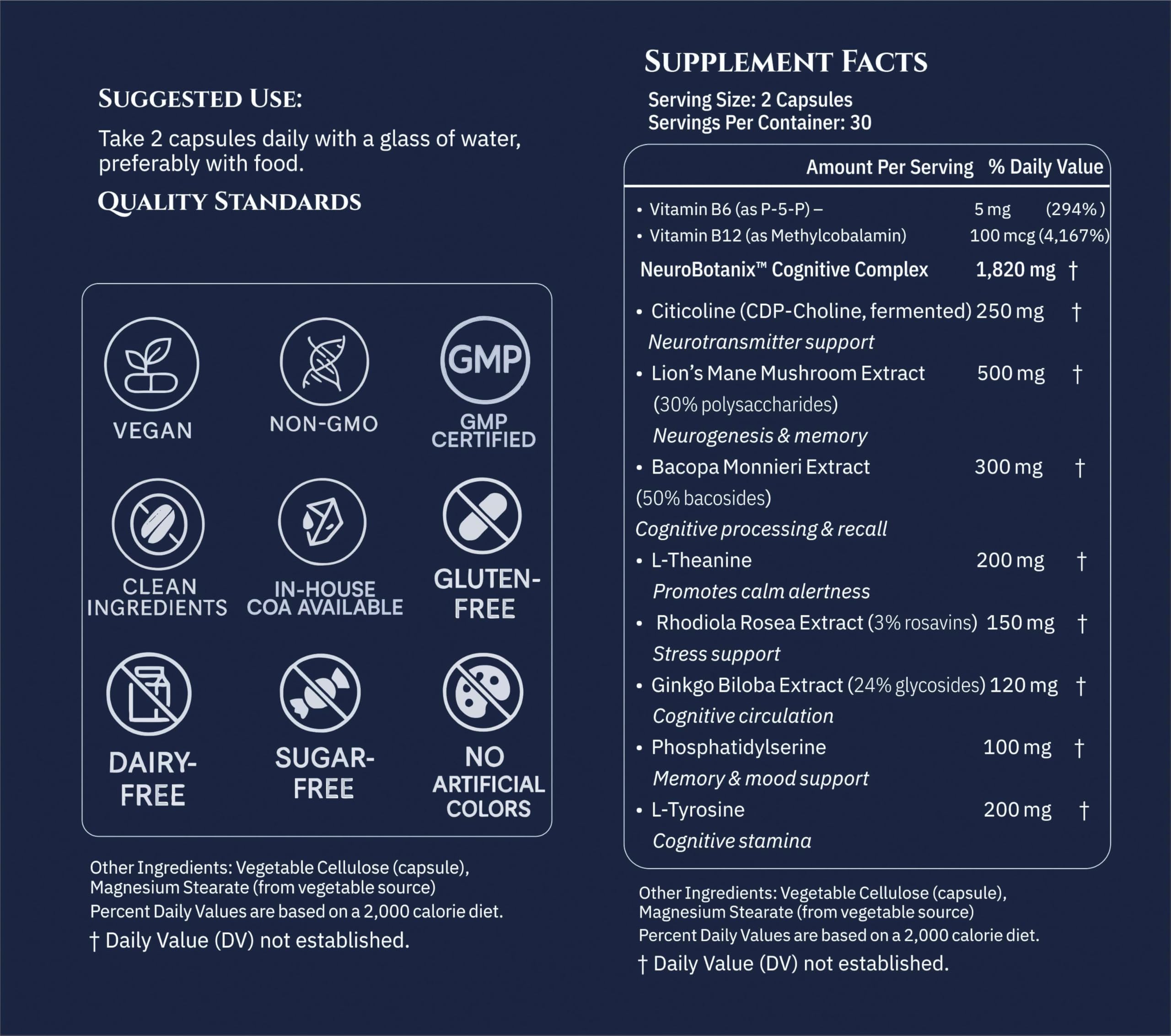 Xenivra Synaptix™ Natural Nootropic Brain Supplement | Herbal Memory & Focus Pills with Citicoline, L-Theanine, Lion’s Mane, Bacopa & Rhodiola | Mental Clarity & Brain Fog Support | 60 Vegan Capsules XENIVRA NATURE, AMPLIFIED BY SCIENCEBuy Supplements Australia