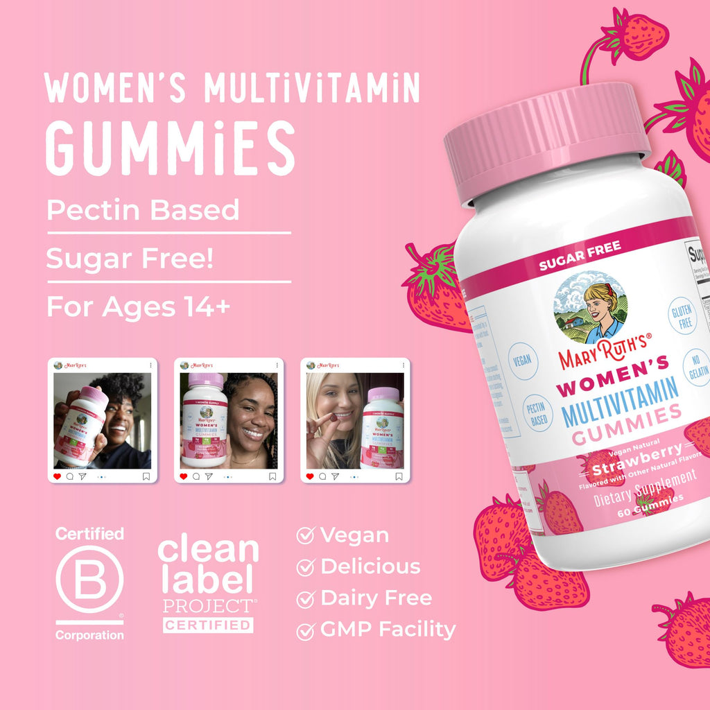 MaryRuth Organics Women's Immune Support Multivitamin Gummies | Ages 14+ | Skin Health | Gummy Vitamins for Women | Sugar-Free | Vegan | Non-GMO | 60 Count MARYRUTH'SBuy Supplements Australia