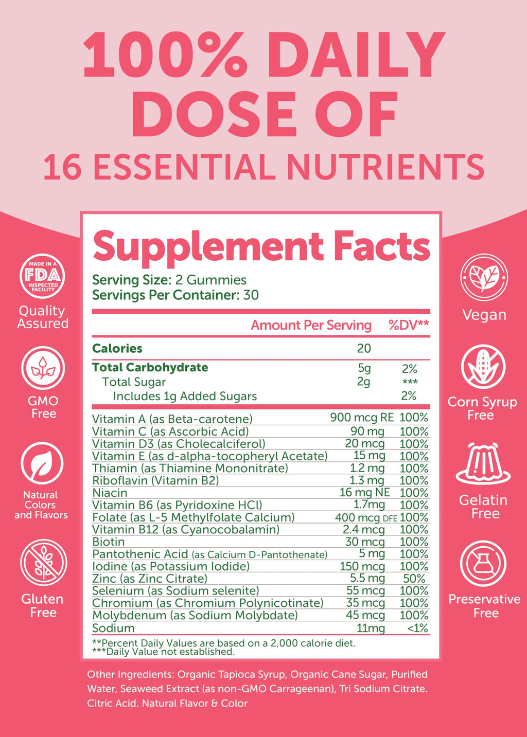 Lunakai USA Made Womens Multivitamin Gummies – Delicious Daily 16 Multi Vitamins for Women – Wellness, Energy & Essential Health Support, 60ct LunakaiBuy Supplements Australia