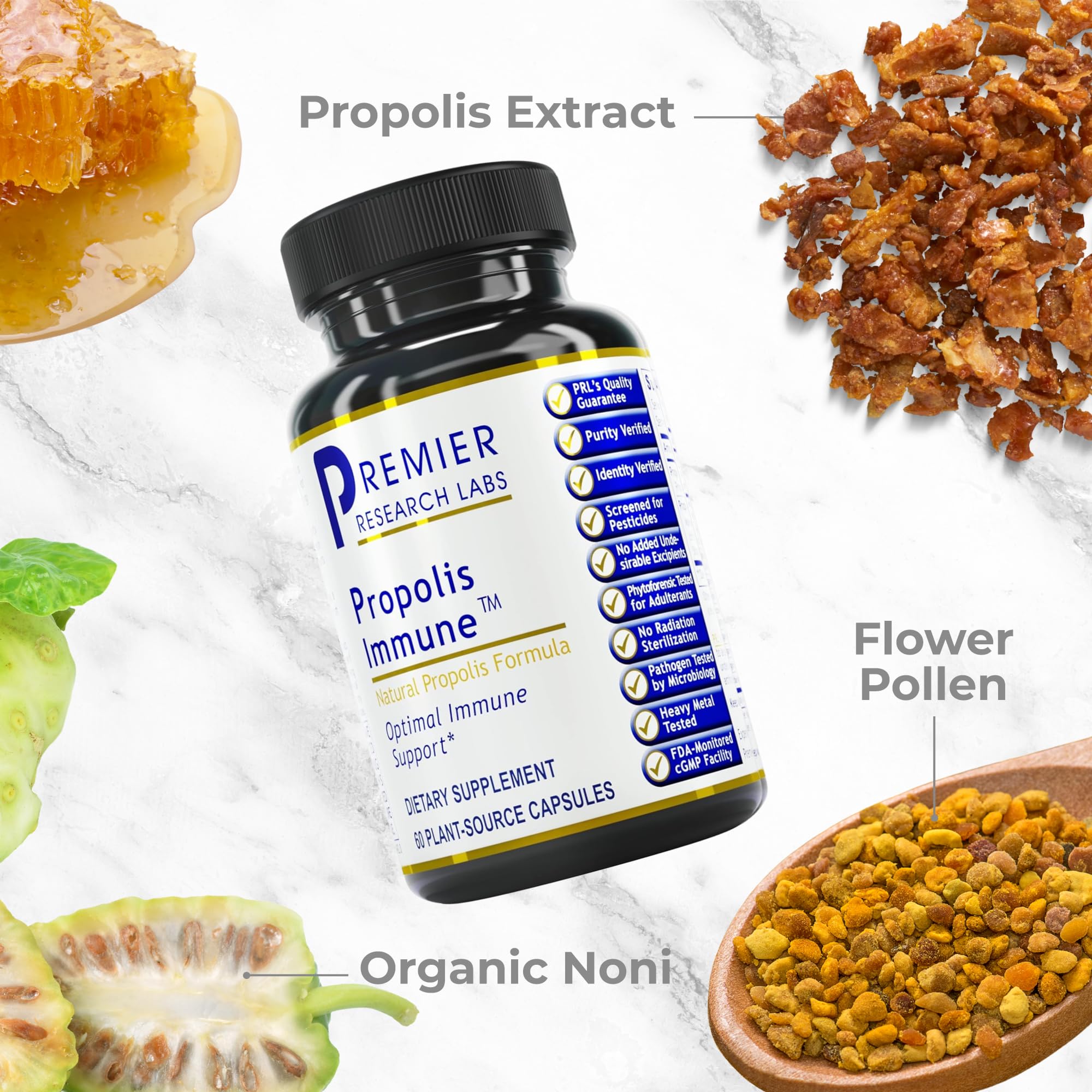 Premier Research Labs Propolis Immune - Bee Propolis Capsules, Bee Pollen Supplement, Propolis Extract Pills for Women & Men, Promotes Immune Health - 60 Vegetarian Capsules Premier Research LabsBuy Supplements Australia