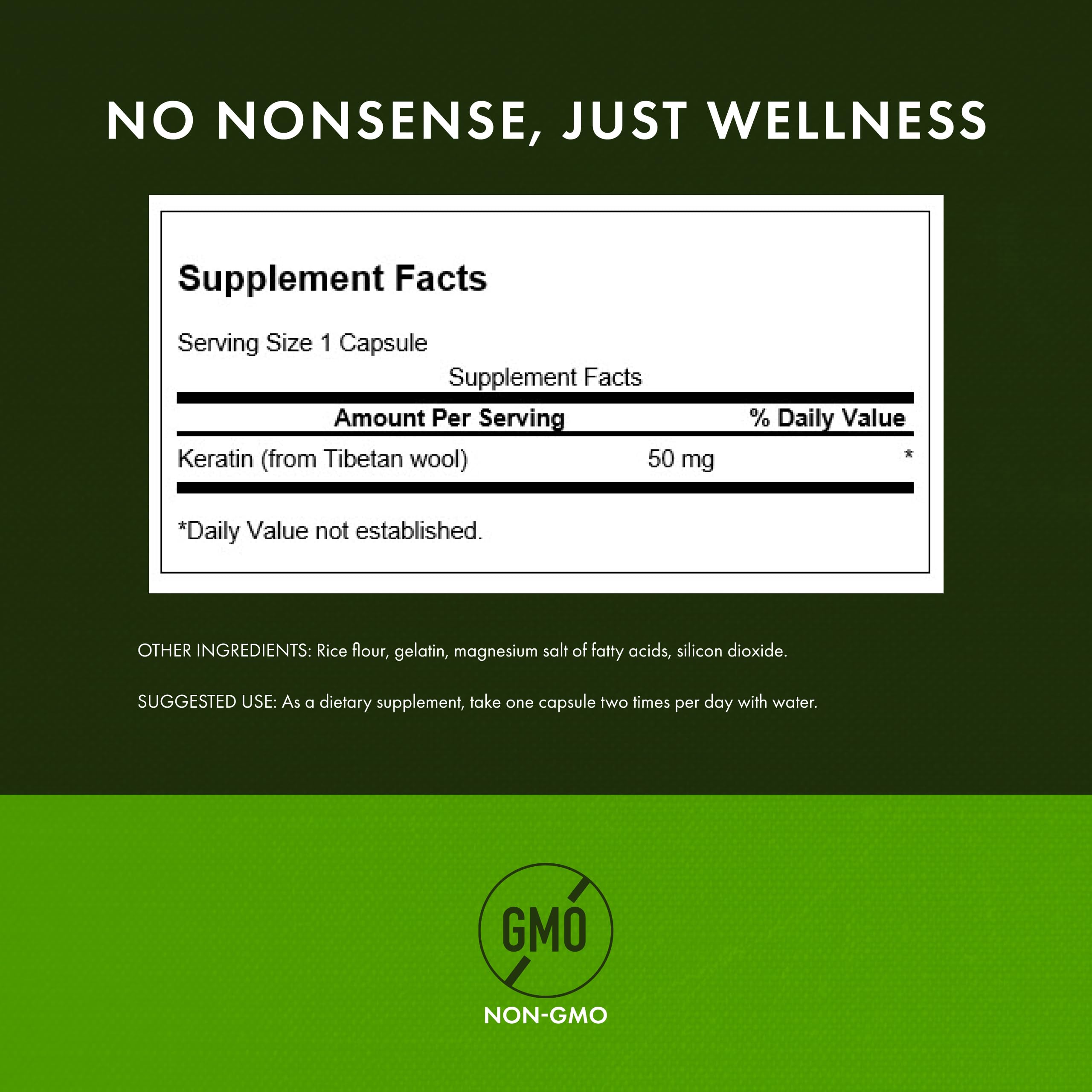 Swanson Keratin (from Tibetan Wool) - Natural Supplement Promoting Healthy Joints, Hair, Skin & Nails - Helps Nourish Healthy Connective Tissues - (60 Capsules, 50mg Each) SwansonBuy Supplements Australia