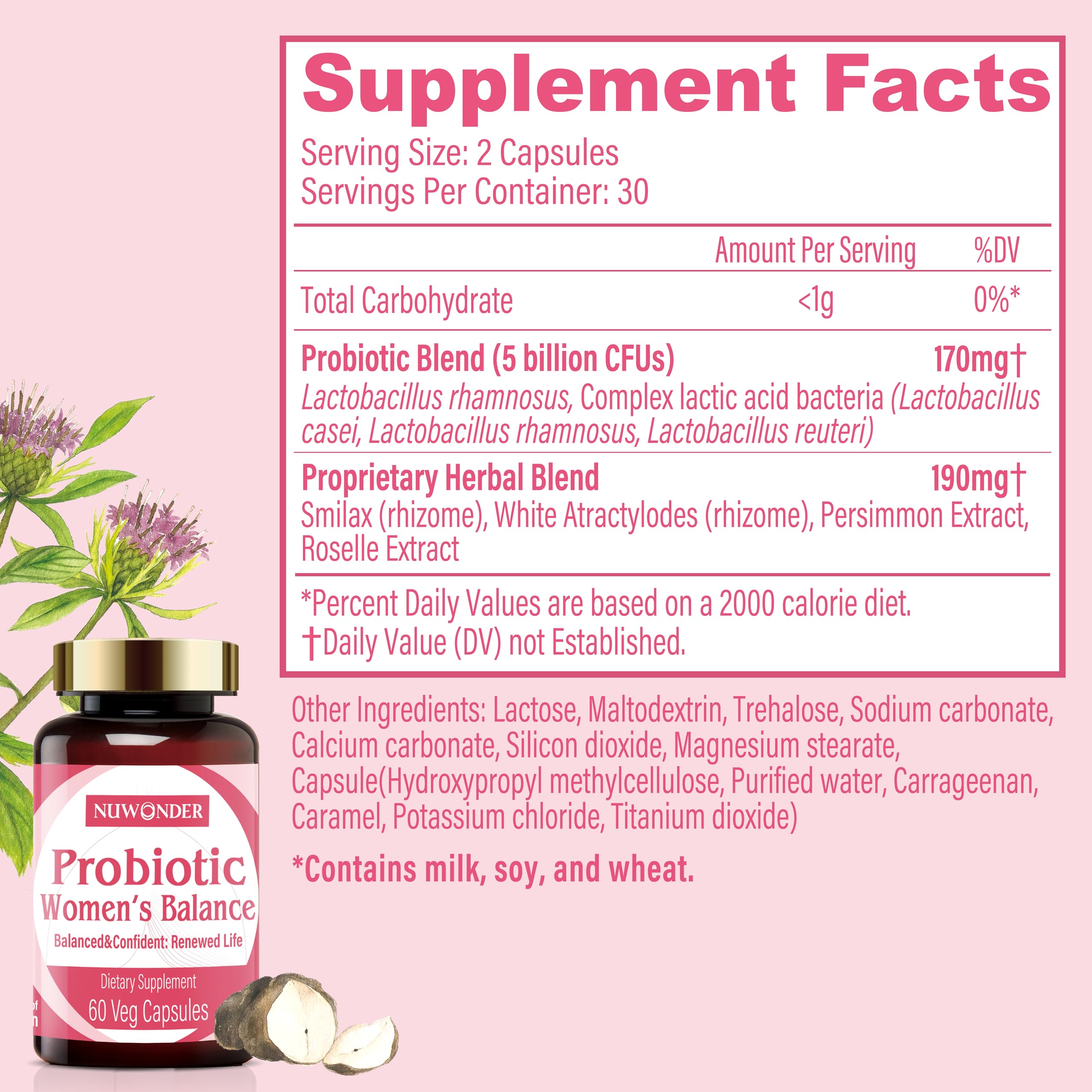 NUWONDER Women's probiotic - Natural Vaginal Support Supplement, Balanced & Confident NUWONDERBuy Supplements Australia