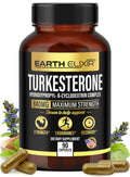 Turkesterone 840 mg – Natural Testosterone Support - 100% Pure Turkesterone Supplement for Men & Women - Ajuga Turkestanica Extract - Made in USA & 3rd Party Tested for Strength, Energy & Vitality Earth ElixirBuy Supplements Australia