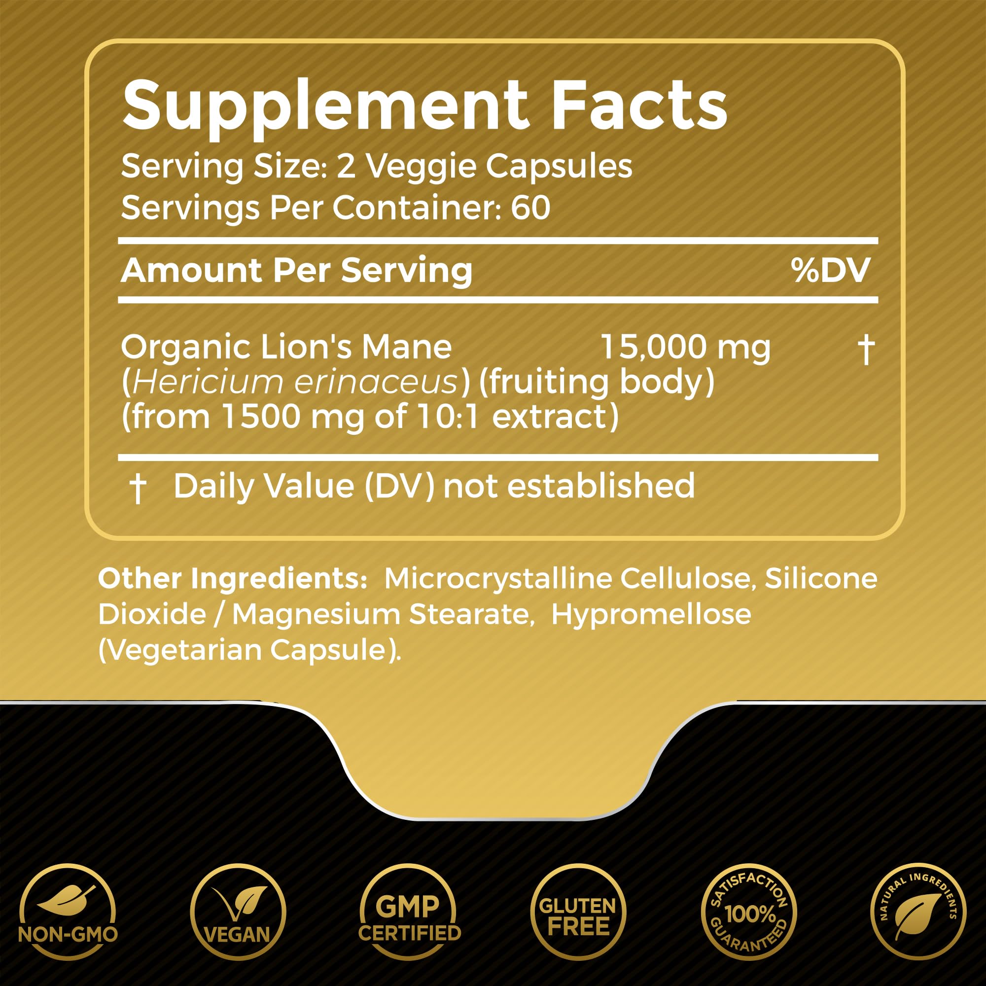 Lions Mane Supplement Capsules - 120 Count - Mushroom Supplement, Brain Supplements WELLNESS LABSRXBuy Supplements Australia