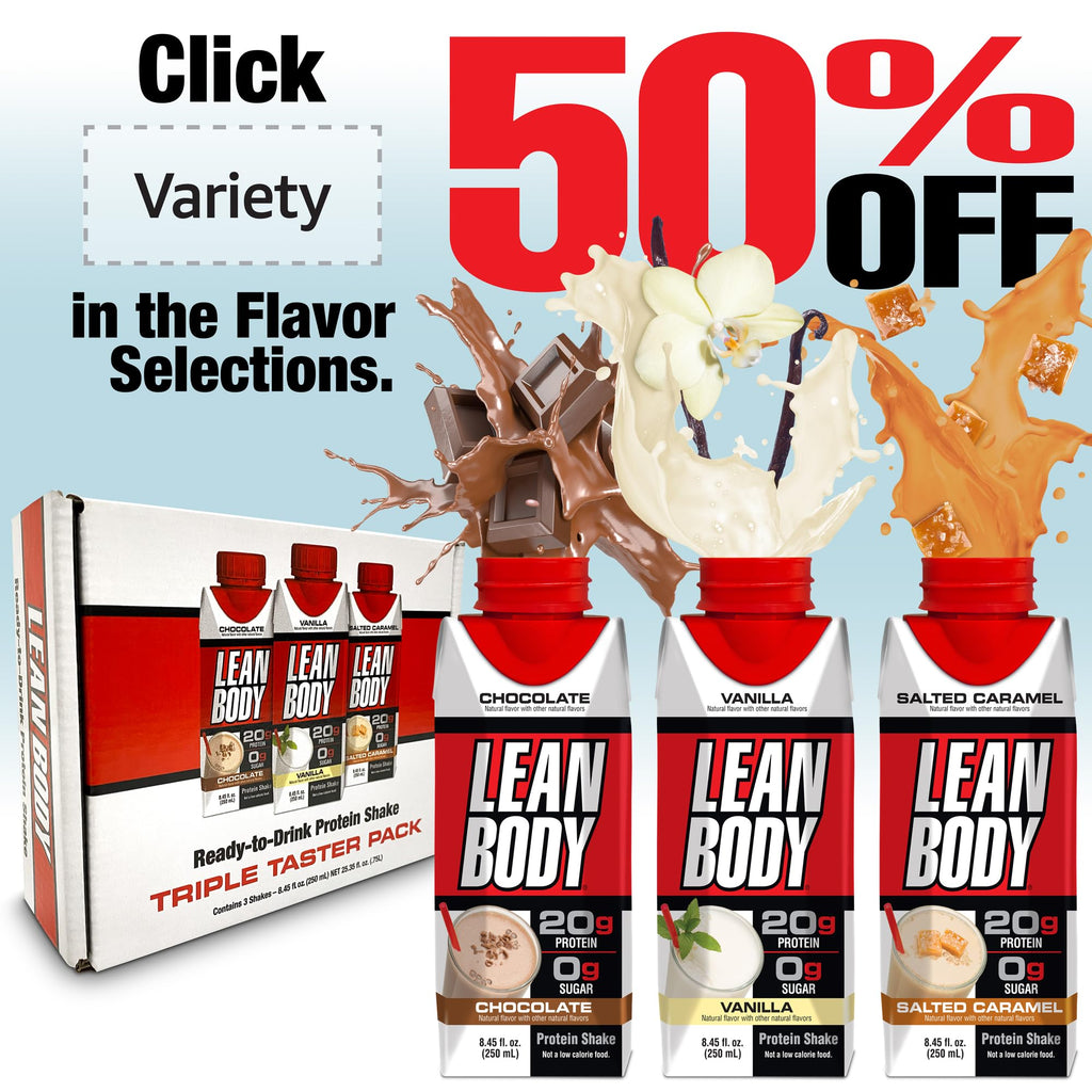 Lean Body Ready-to-Drink Salted Caramel Protein Shake, 40g Protein, Whey Blend LabradaBuy Supplements Australia