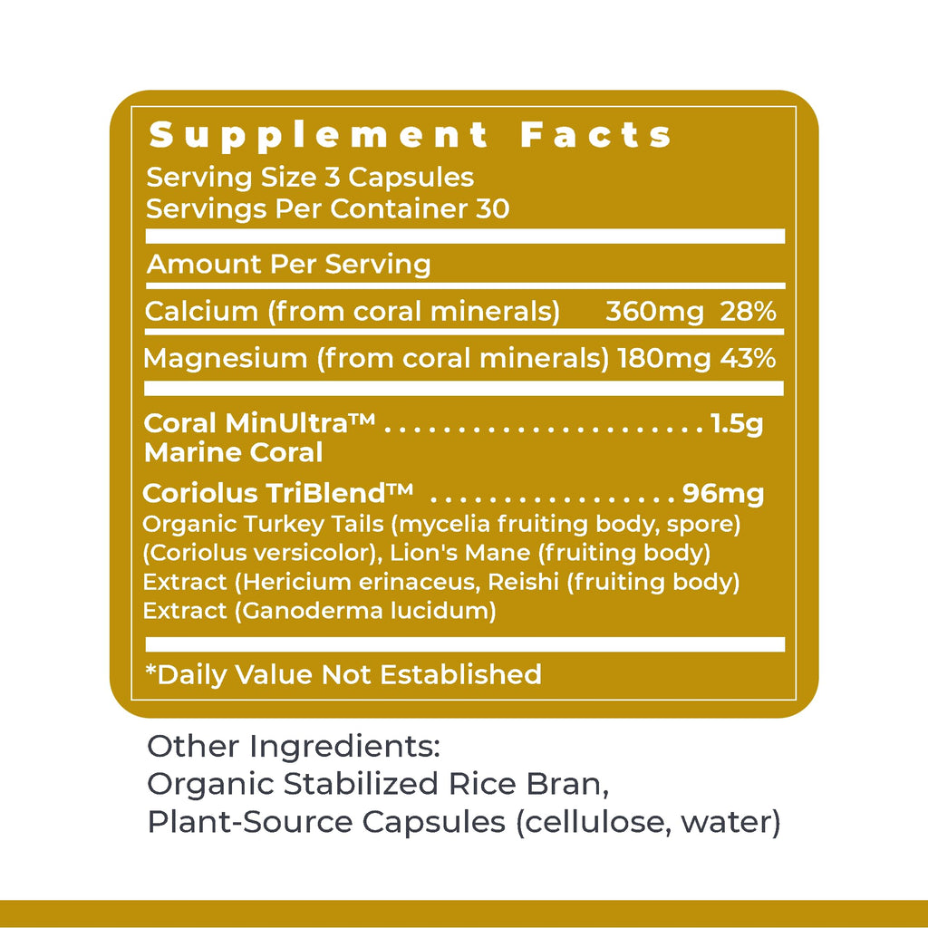 Premier Research Labs Calcium Magnesium Plus - Calcium Magnesium Supplement, Calcium Supplement for Bone Health, with Mushroom Complex - Reishi & Lions Mane - 90 Vegetarian Capsules Premier Research LabsBuy Supplements Australia