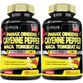 2 Packs 60 Caps 14800mg - Cayenne Pepper Supplements Extract Capsules - Tongkat Ali