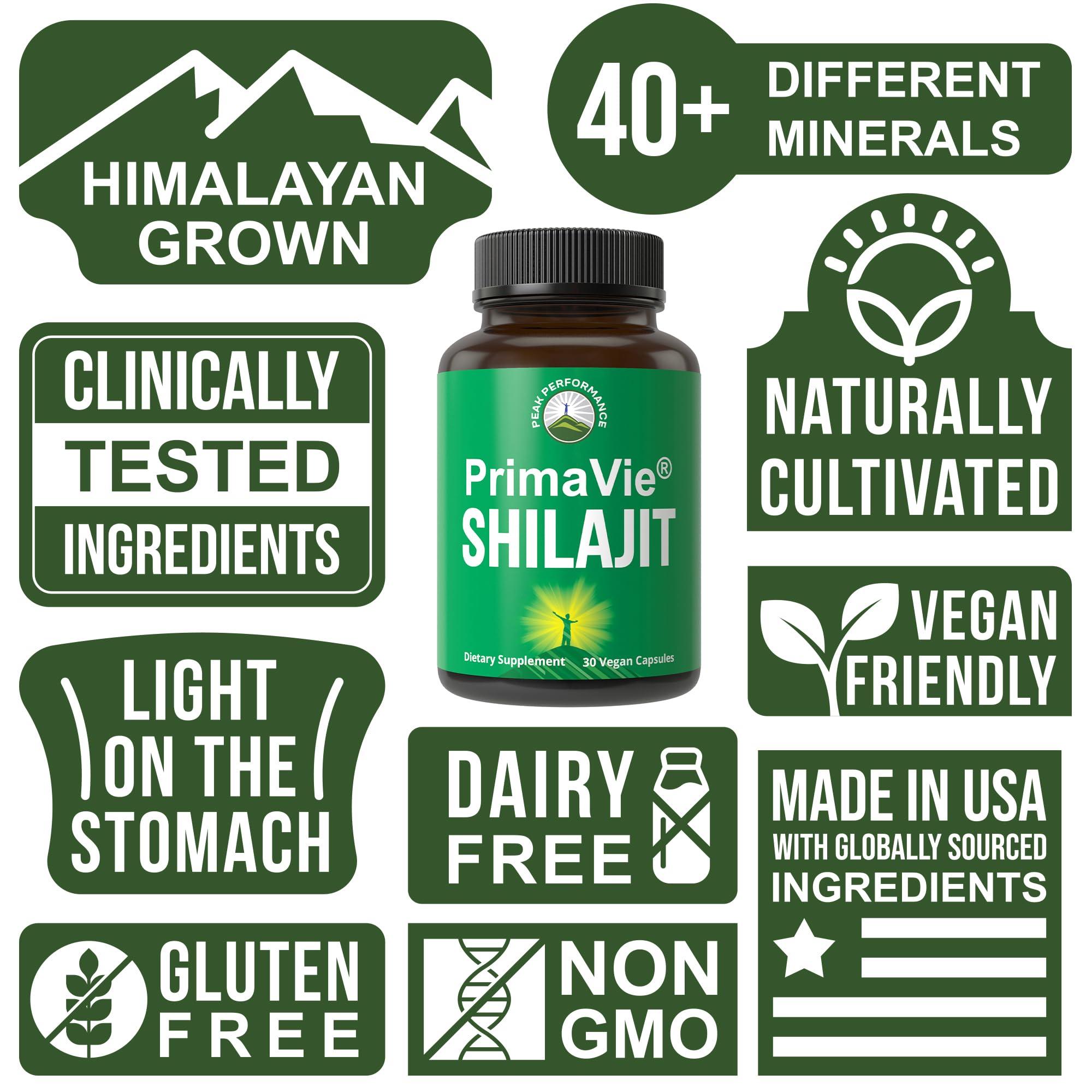 PrimaVie Purified Shilajit Capsules Made with Pure Shilajit Powder. Clinically Tested Natural Supplement with 40+ Trace Minerals, Fulvic Acid. Tablets Support Mitochondria + Brain Function Peak PerformanceBuy Supplements Australia