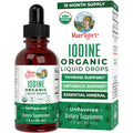 MaryRuth Organics Iodine Liquid Drops | Potassium Iodide | 1 Year Supply | 450 Servings | Thyroid Health | USDA Organic|