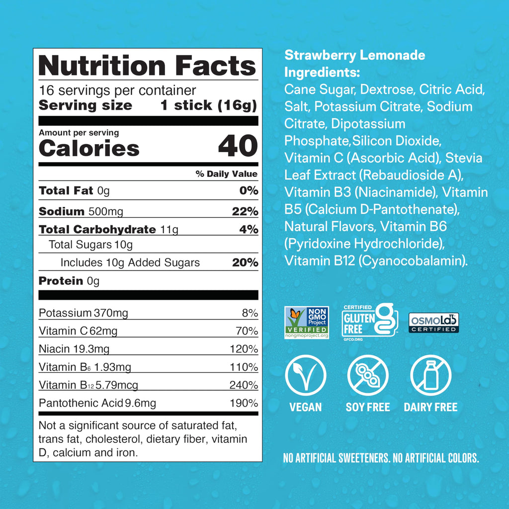 Liquid I.V.® Hydration Multiplier - Strawberry Lemonade | Electrolyte Powder Drink Mix | 1 Pack (16 Servings) Liquid I.V.Buy Supplements Australia