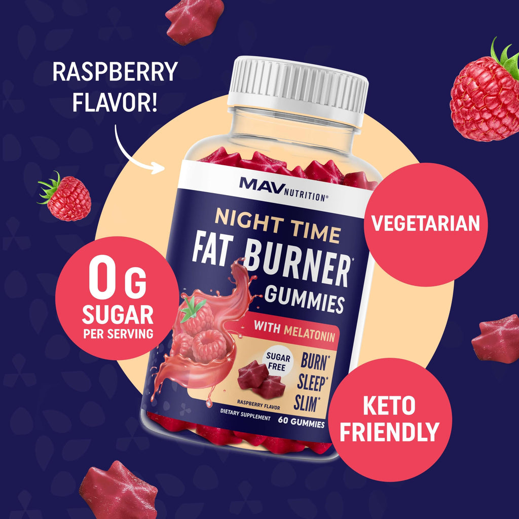 Sugar-Free Night Time Fat Burner Gummies for Sleep & Weight Loss Support | Hunger MAV NUTRITIONBuy Supplements Australia