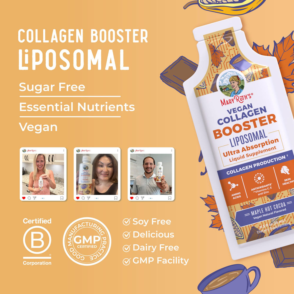 MaryRuth Organics Collagen Booster Liposomal | Sugar Free | Liquid Collagen Booster with VIT C, E, Zinc,Copper&Silica | Skin Care&Joint Support Supplement | Vegan | Non-GMO | Gluten Free | 14 Serving MARYRUTH'S buy supplements Au
