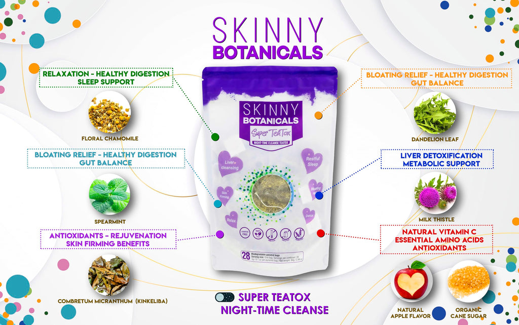 Skinny Botanicals Evening Detox Tea for Body Cleanse All Natural - Laxative-Free Skinny BotanicalsBuy Supplements Australia