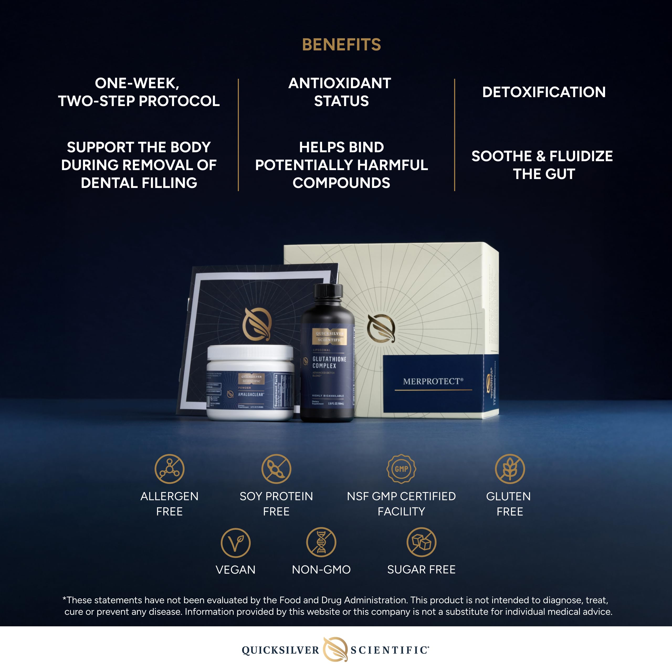 Quicksilver Scientific MerProtect Protocol - 2-Product Liver + GI Cleanse, Liposomal Glutathione Complex Supplement, Cleansing Support with Milk Thistle (2 Piece Kit with Program) Quicksilver ScientificBuy Supplements Australia