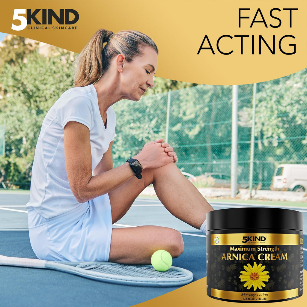 5kind Extra Strong Arnica Cream for Bruising and Swelling 10.1 Fl Oz - Arnica Bruise Cream Extra Strength Fast Healing Thin Skin - High Concentration Arnica Montana Extract for Bruises-Natural Formula 5kind clinical skincareBuy Supplements Australia