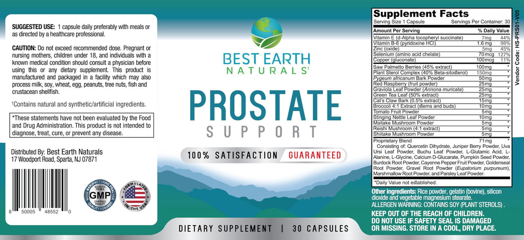 Best Earth Naturals Prostate Support Supplement for Men - Prostate Support - 30 Day Supply Best Earth NaturalsBuy Supplements Australia