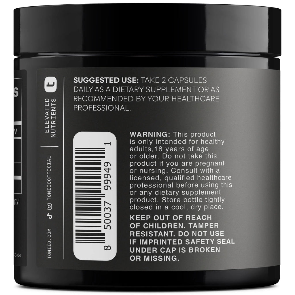 Toniiq Ultra High Purity Fisetin 500mg - 98%+ Higly Purified & Bioavailable Fisetin Supplement with MCT Oil for Absorption - Third-Party Tested Senolytic Supplements for Aging Support - 60 Capsules Toniiq buy supplements Au