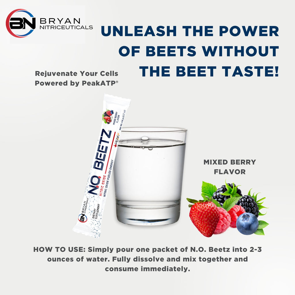 Bryan Nitriceuticals N.O. Beetz Nitric Oxide Fueled Energy Boost Supplement, Hydration & Cellular Energy Production Enhancer, Blend of Vitamins and Minerals (30 Servings) Bryan NitriceuticalsBuy Supplements Australia
