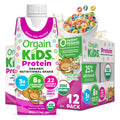 Orgain Organic Kids Nutritional Protein Shake, Fruity Cereal - Kids Snacks with 8g Dairy 