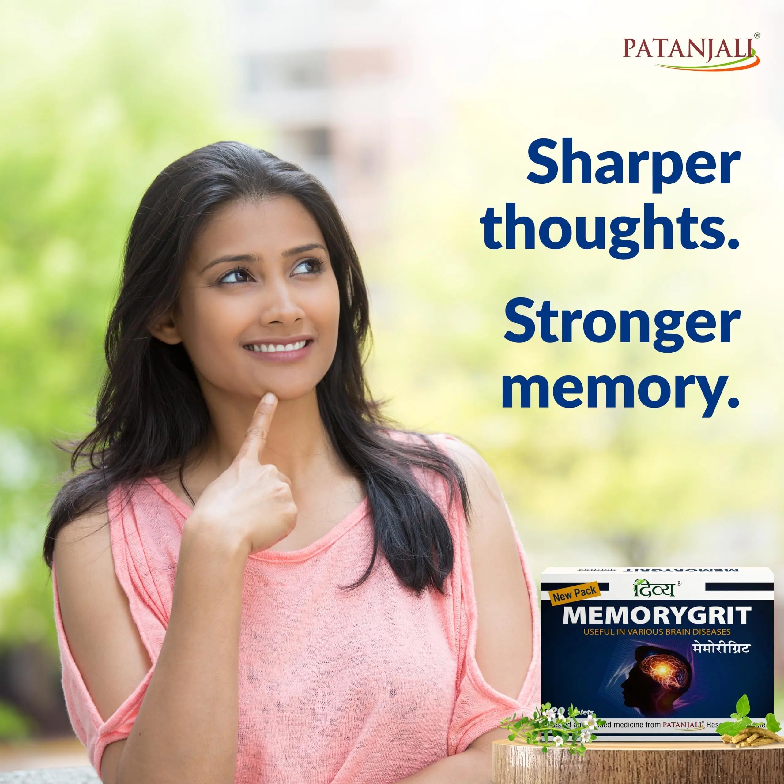 Patanjali Divya Memorygrit 20 Tablets Ayurvedic Supplement for Memory Focus and Brain Health Support (Pack of 1) patanjaliBuy Supplements Australia