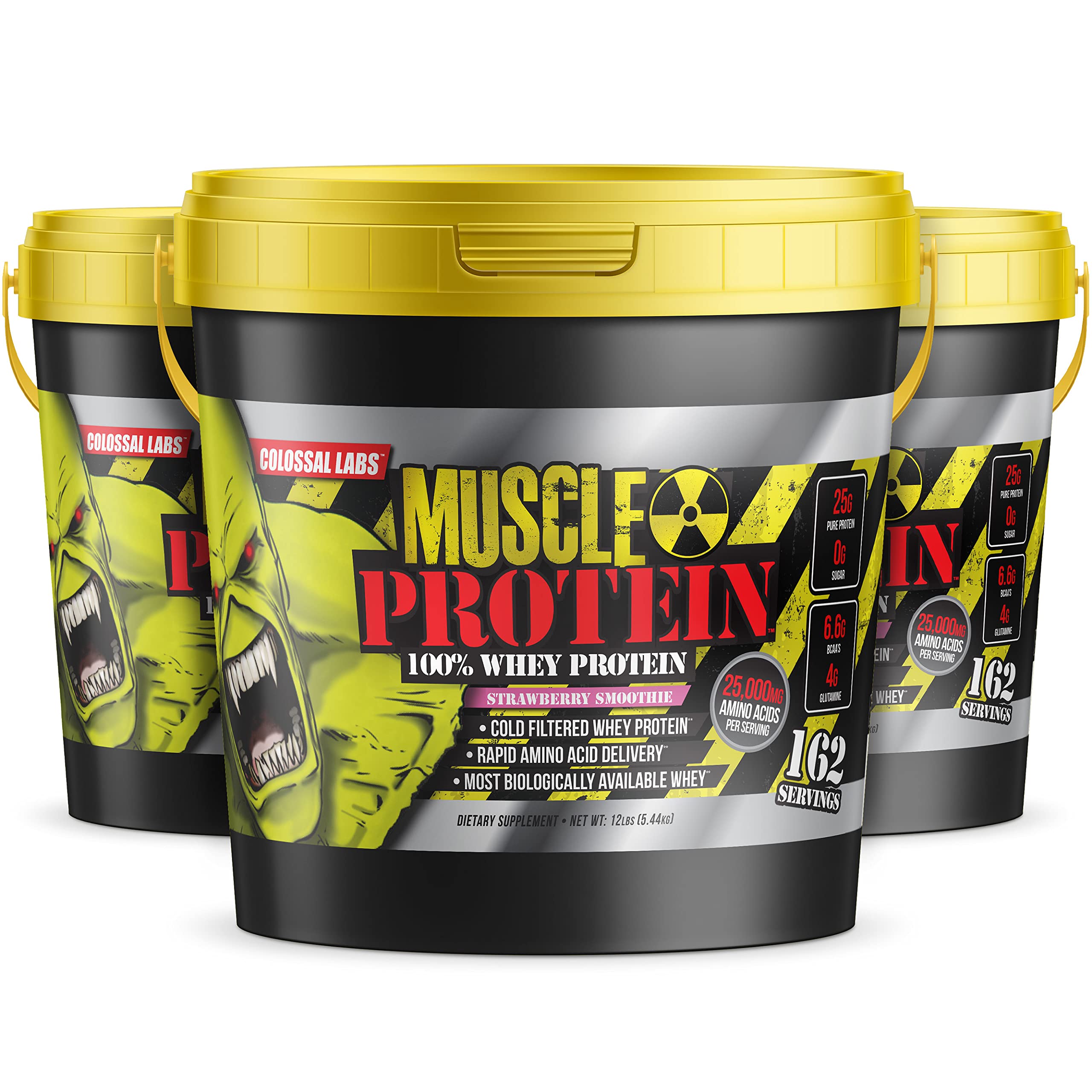 COLOSSAL LABS Muscle Protein Whey Powder [12 lbs/Pack of 1]-Strawberry Protein COLOSSAL LABSBuy Supplements Australia