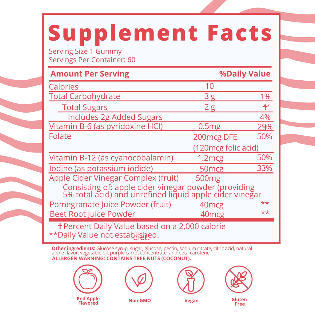 Baby Blues Apple Cider Vinegar Gummies - Vegan, Non-GMO & Gluten-Free, Postpartum Dietary Supplement Baby BluesBuy Supplements Australia