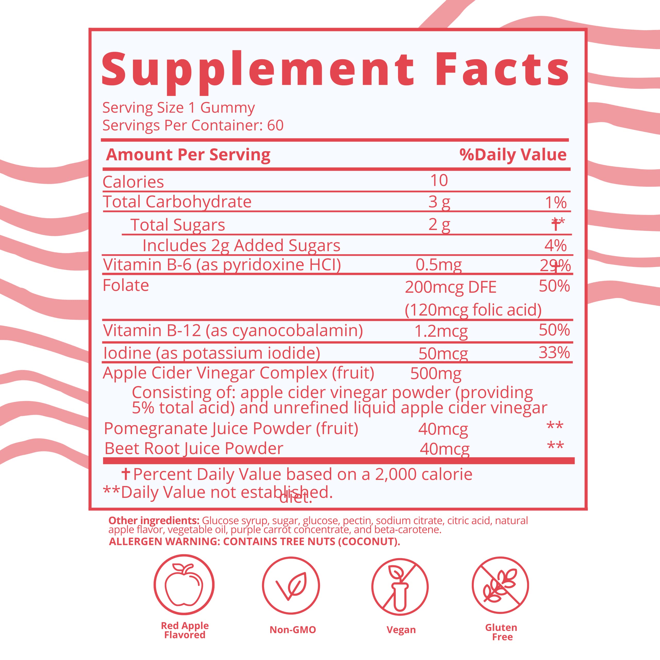 Baby Blues Apple Cider Vinegar Gummies - Vegan, Non-GMO & Gluten-Free, Postpartum Dietary Supplement Baby BluesBuy Supplements Australia