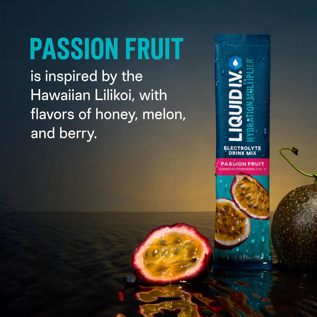 Liquid I.V.® Hydration Multiplier - Passion Fruit | Electrolyte Powder Drink Mix | 3 Pack (48 Servings) Liquid I.V.Buy Supplements Australia