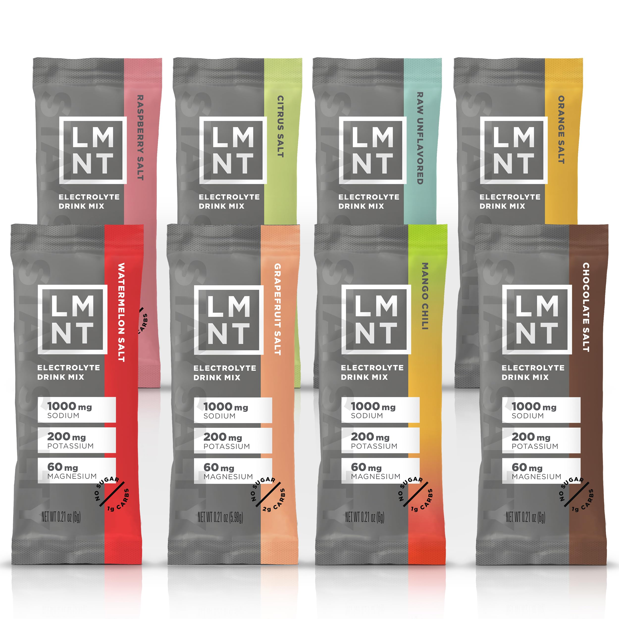 LMNT Zero Sugar Electrolytes - Sample Pack | Drink Mix | 8-Count Drink LMNTBuy Supplements Australia