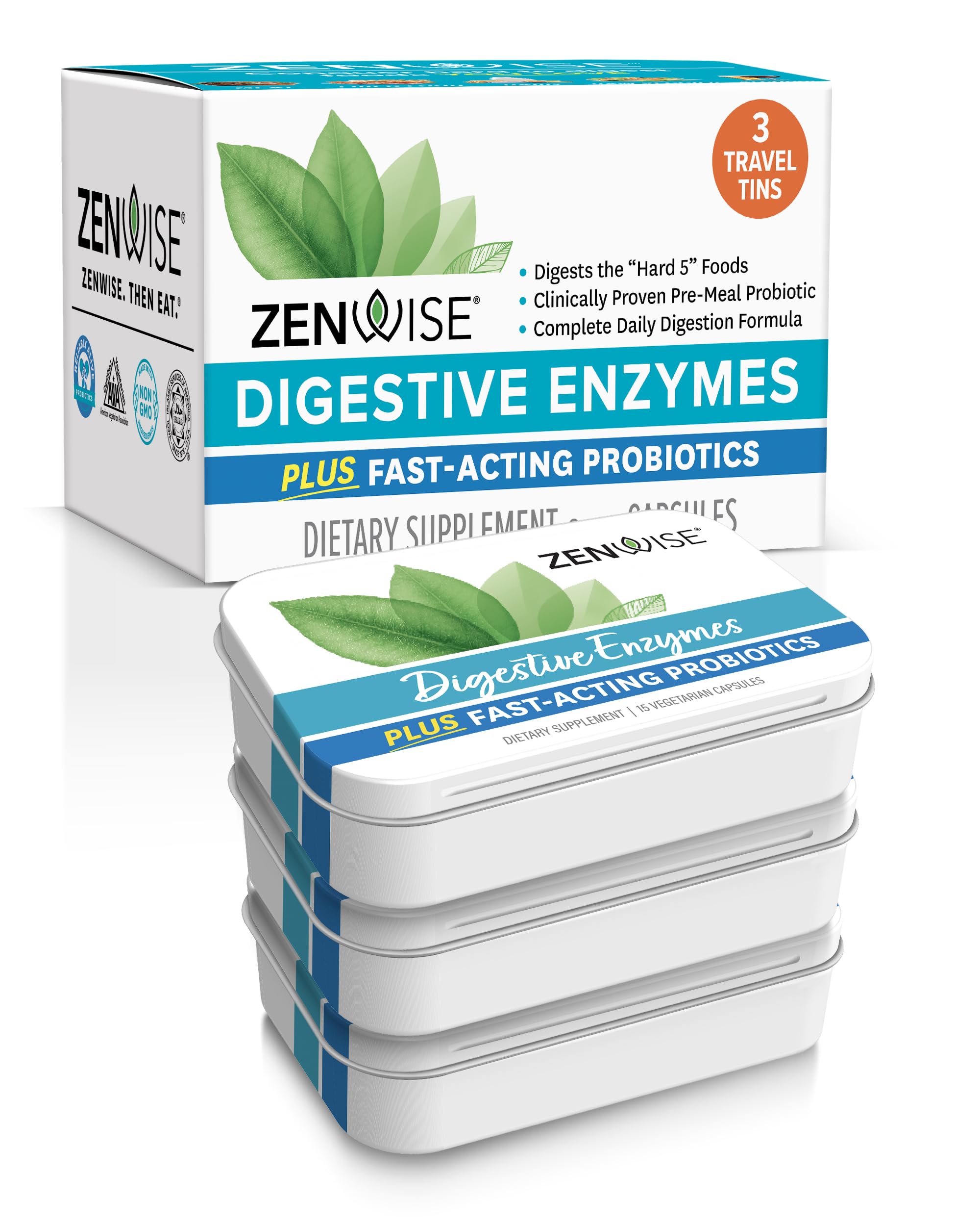 Zenwise Digestive Enzymes - Probiotic Multi Enzyme with Probiotics, 45 ct Zenwise HealthBuy Supplements Australia