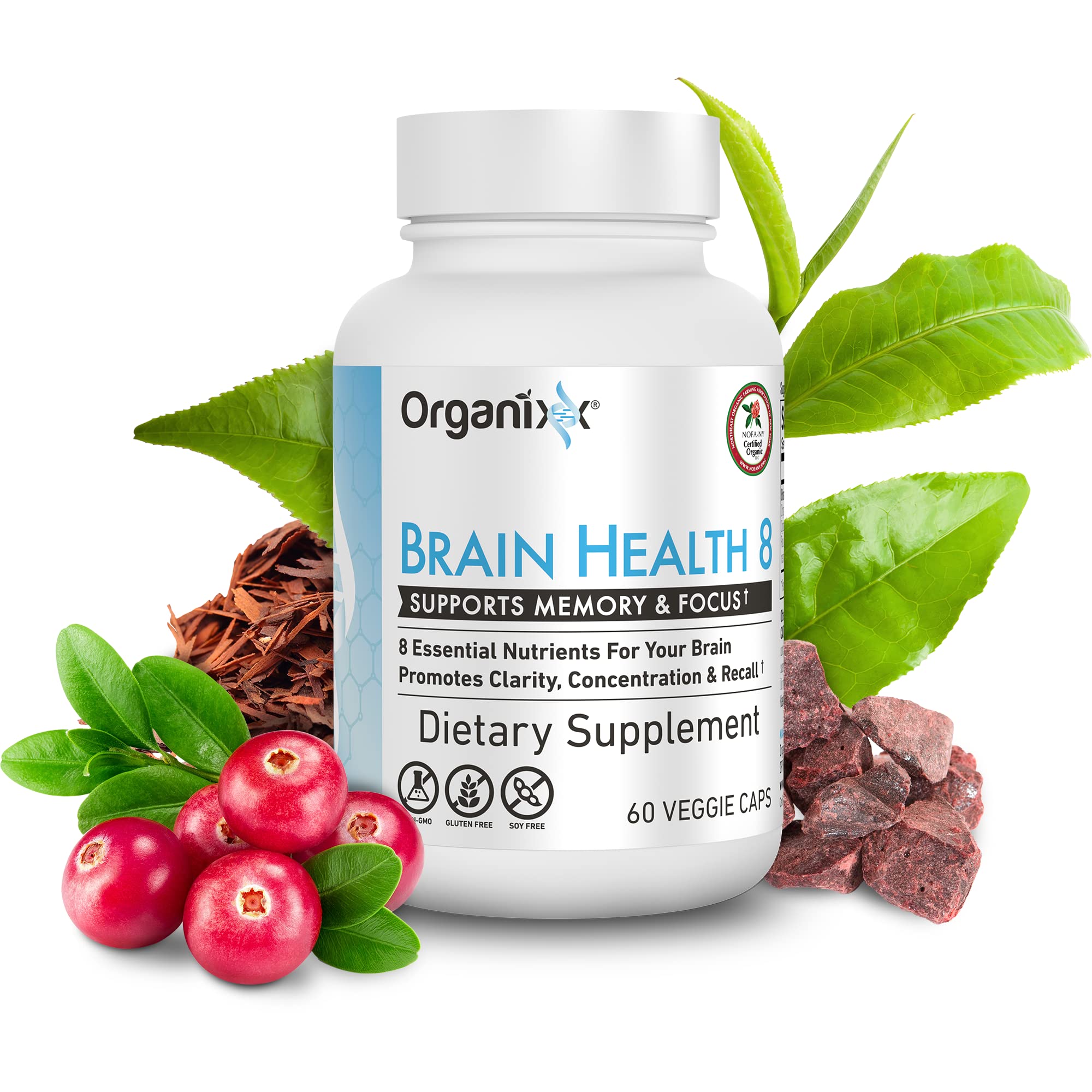 Organixx Ageless Brain Powerful Brain Health Supplement to Support Brain Function, Clarity, Focus, Re-Energize Brain Cells, Helps Promote a Balanced Mood, Gluten Free, Non GMO, 60 Vegetarian Capsules OrganixxBuy Supplements Australia