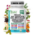 NAC-n-acetyl cysteine- Quercetin Zinc Bromelain Supplement | Extra Strength with Vit C, D3, Apple Cider Vinegar, Elderberry, Hawthorn Berry, Turmeric | Immune Support|120 Vegan Capsules | USDA Organic AyBetBuy Supplements Australia