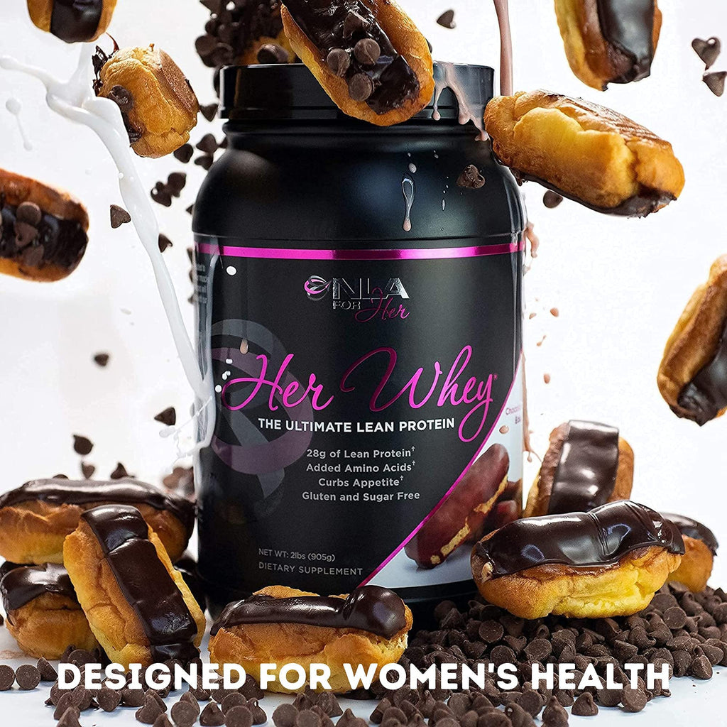 NLA for Her Pre/Post Workout Stack (Includes Her Whey Chocolate Éclair and Uplift Pre Workout Hawaiian Sunset