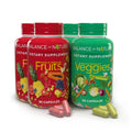 Balance of Nature Fruits & Veggies Supplements - Whole Fruit and Vegetable Ingredients for Women, Men, and Kids - 90 Fruits Capsules, 90 Veggies Capsules - 2 Sets Balance of Nature