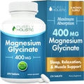 Magnesium Glycinate 400mg | 4+ Month Supply | Sleep, Relaxation & Muscle Support | High Absorption Chelated Magnesium Supplement for Women & Men