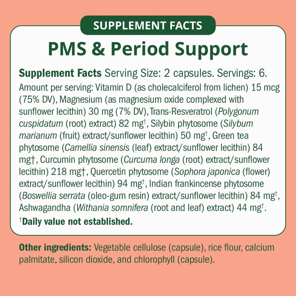 Semaine PMS & Period Relief - Menstrual Cramp Relief: No More Period Cramps, Mood Swings, or Bloating. PMS Supplement for Happy Hormones and Period Relief. (12 Count) SemaineBuy Supplements Australia