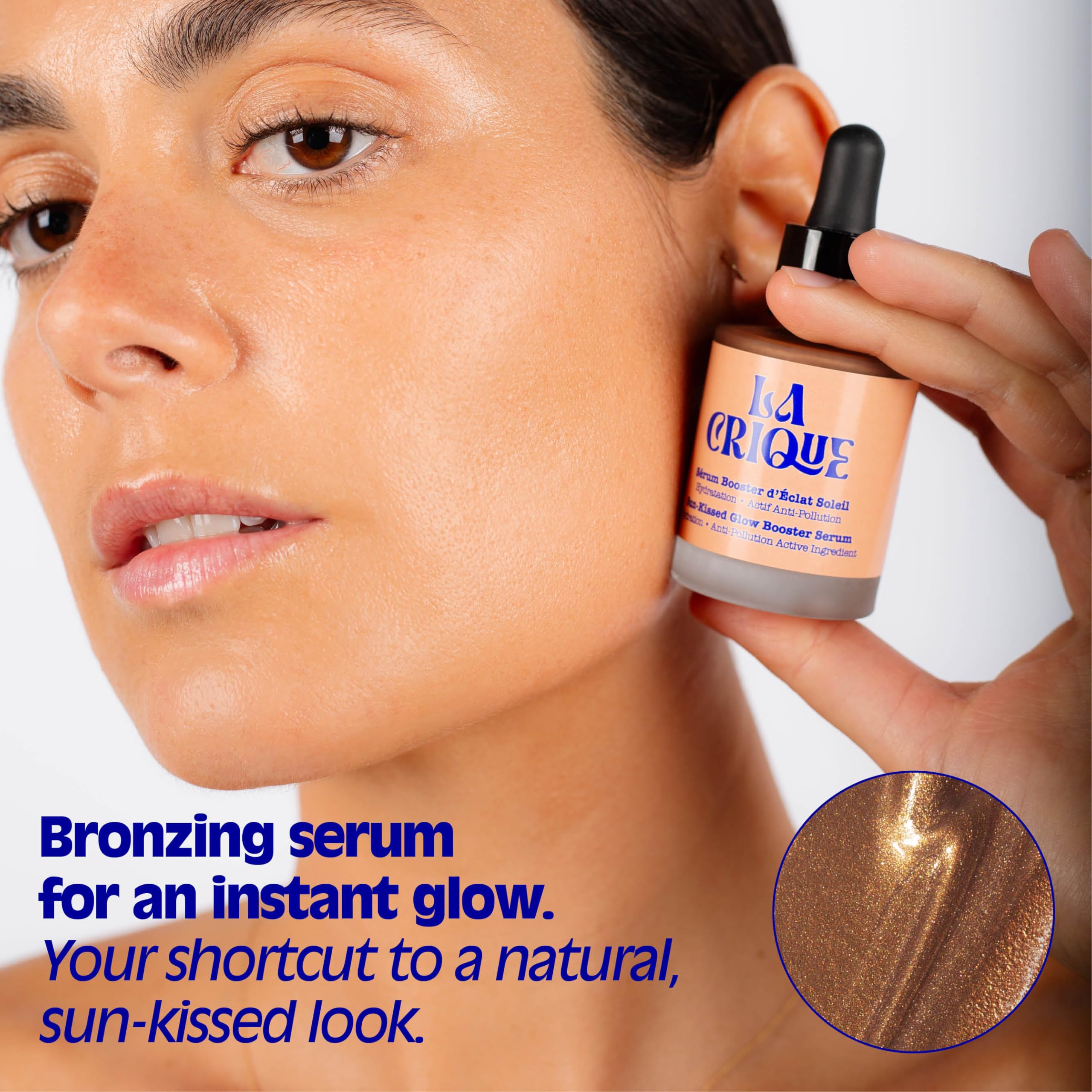 La Crique Bronzing Face Serum - Hydrating Bronzing Drops with Hyaluronic Acid & Anti-Pollution Protection - Natural Sun-Kissed Glow for All Skin Types - Vegan Friendly, Clean Beauty - 1 fl oz LA CRIQUEBuy Supplements Australia