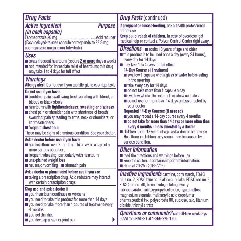 Nexium 24HR ClearMinis Acid Reducer Heartburn Relief Delayed Release Capsules for All-Day and All-Night Protection from Frequent Heartburn, Heartburn Medicine with Esomeprazole Magnesium - 42 Count Nexium buy supplements Au