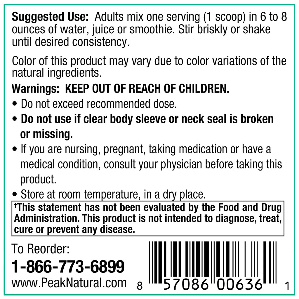 Peak Organic Superfruits - Polyphenol Rich Superfood Powder - Non-GMO Fermented Aronia Berry, Acai, Blueberry, Pomegranate, and Plum - Aging, Metabolic Health, Heart Health (30 Servings) Peak Pure & Natural buy supplements Au