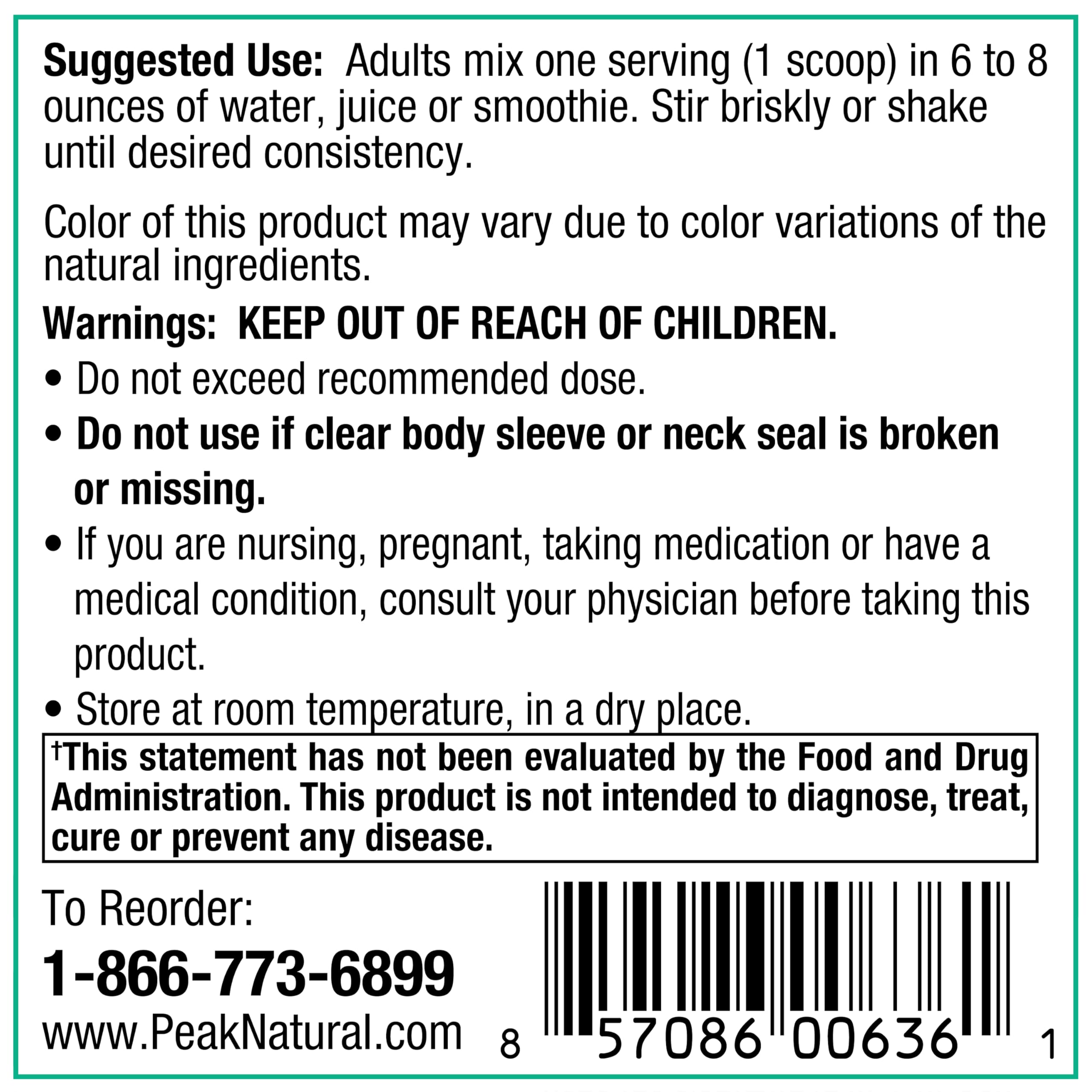 Peak Organic Superfruits - Polyphenol Rich Superfood Powder - Non-GMO Fermented Aronia Berry, Acai, Blueberry, Pomegranate, and Plum - Aging, Metabolic Health, Heart Health (30 Servings) Peak Pure & Natural buy supplements Au